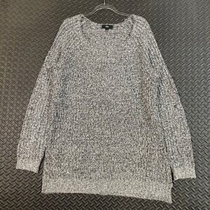Massimo Gray Heather Scoop‎ Neck Pullover Sweater Women's Size XXL Casual Wear